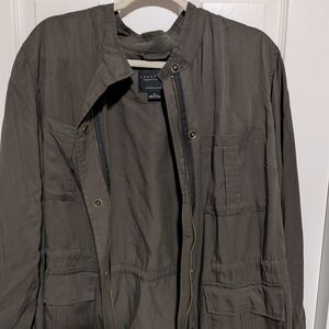 Sanctuary Green Utility Jacket Lightweight Casual Style Plus Size 1x